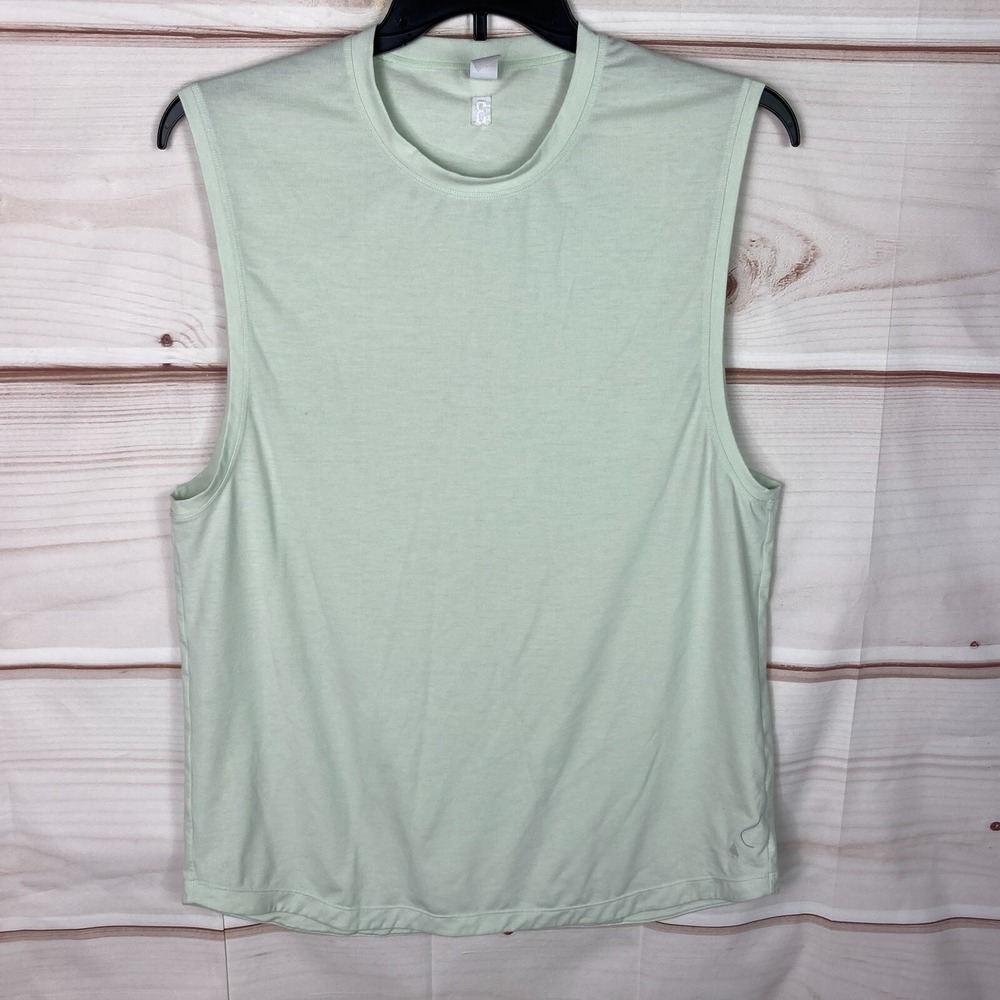 Vitality Top Mens XL Green Adapt Tank Crew Neck Sleeveless Solid Muscle Athletic